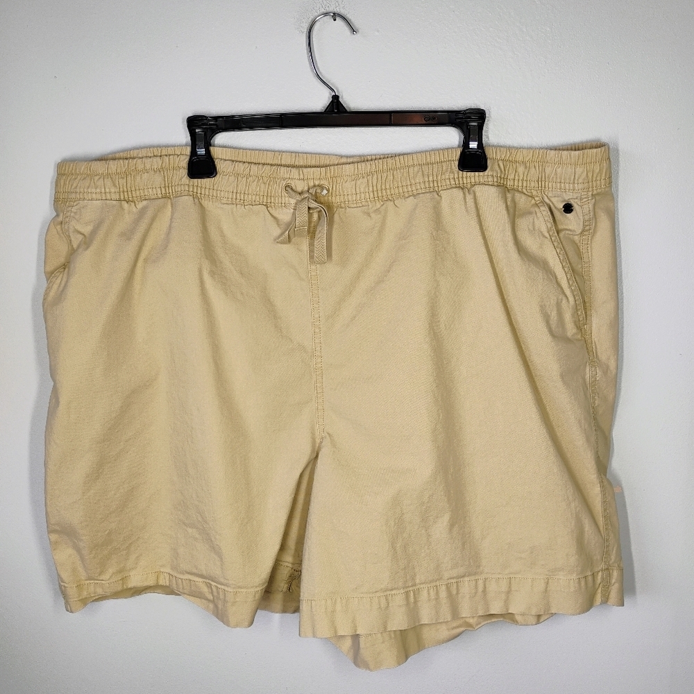 LL Bean Favorite Fit Lakewashed Dock‎ Shorts Womens Plus 22W Beige Casual Summer